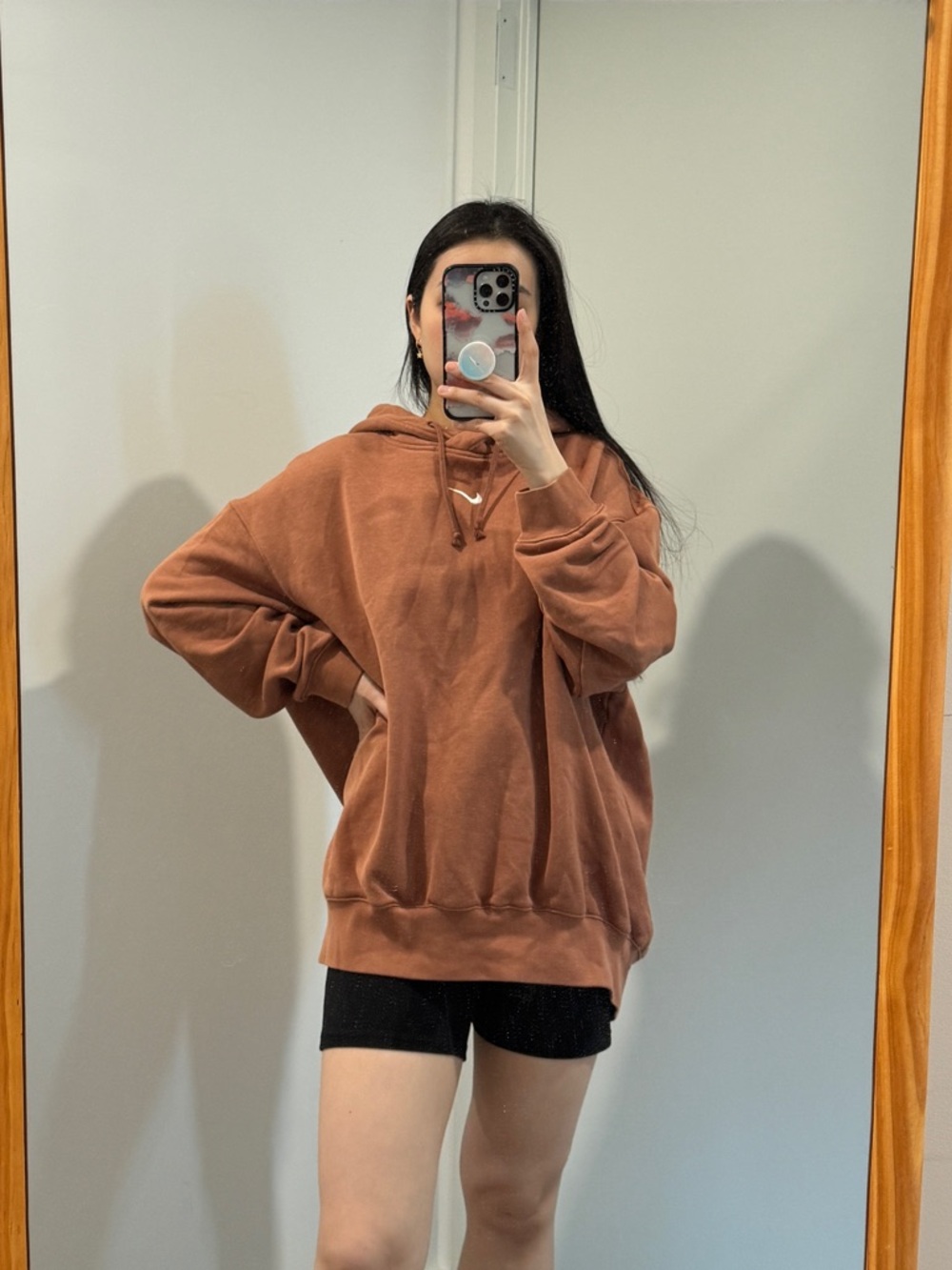 Nike Rust Brown Oversized Hoodie